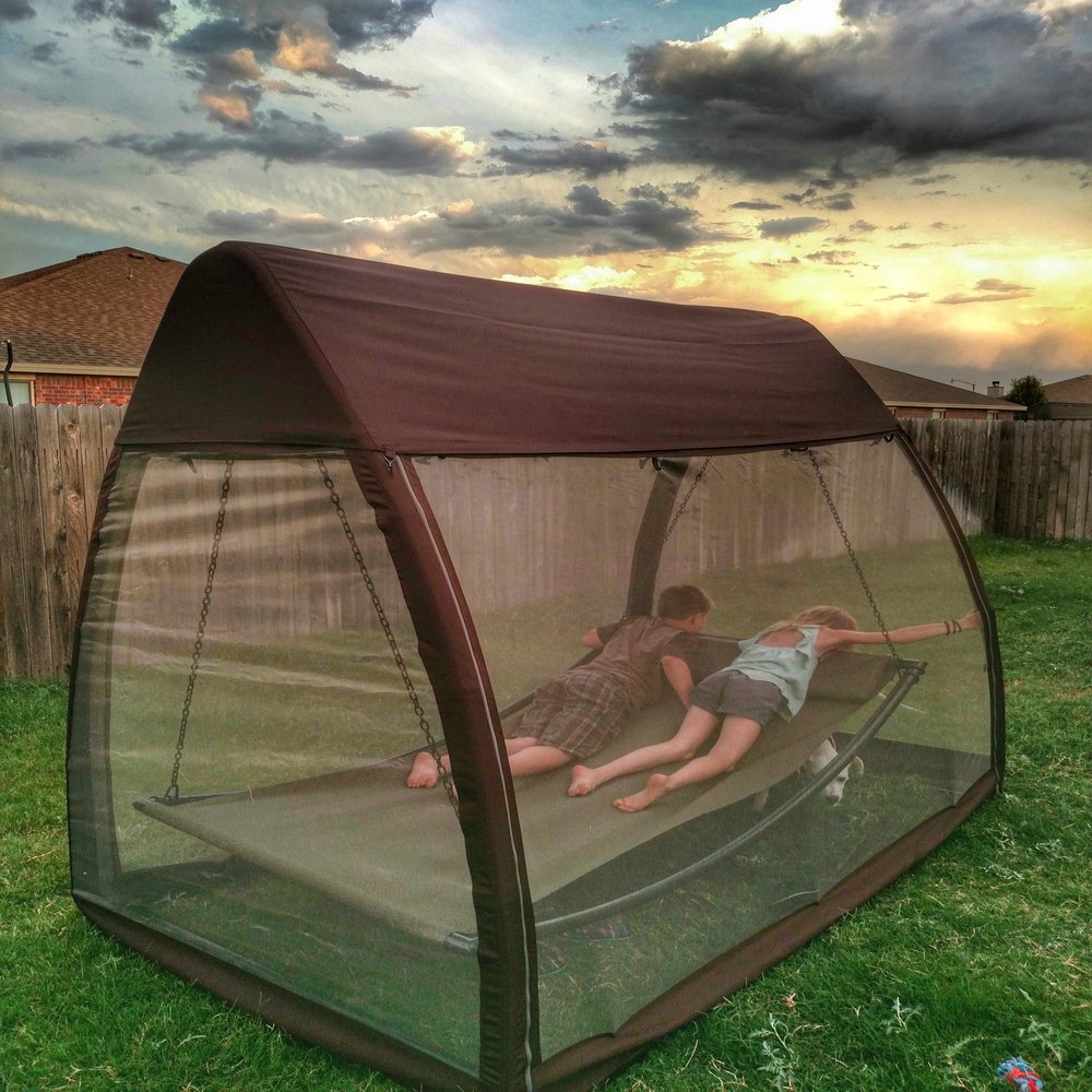 hammock in a tent
